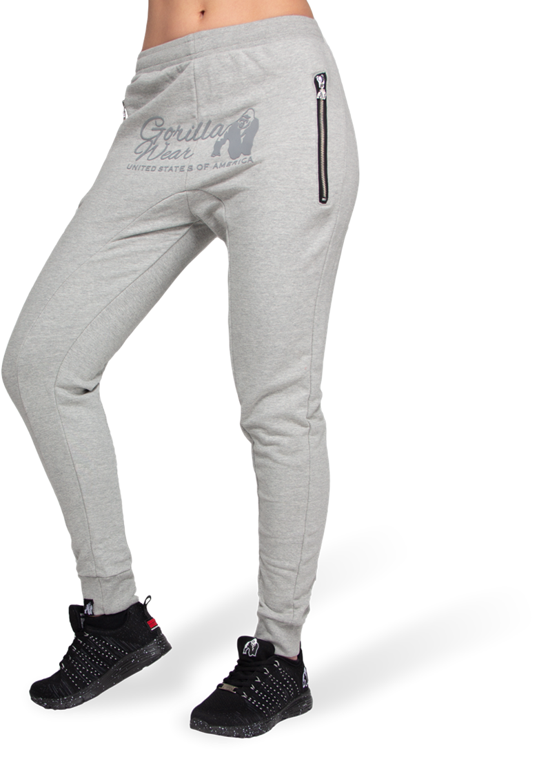 Celina Drop Crotch Joggers – Gray